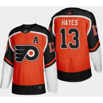 Men's Philadelphia Flyers #13 Kevin Hayes Orange Reverse Retro Stitched Jersey Men's Philadelphia Flyers #13 Kevin Hayes Orange Reverse Retro Stitched Jersey