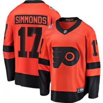 Men's Philadelphia Flyers #17 Wayne Simmonds Orange 2019 NHL Stadium Series Stitched Jersey Men's Philadelphia Flyers #17 Wayne Simmonds Orange 2019 NHL Stadium Series Stitched Jersey