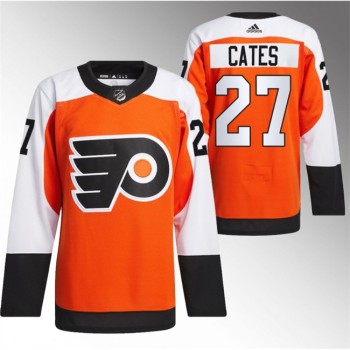 Men's Philadelphia Flyers #27 Noah Cates 2023/24 Orange Stitched Jersey Men's Philadelphia Flyers #27 Noah Cates 2023/24 Orange Stitched Jersey