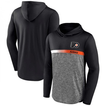 Men's Philadelphia Flyers Black Podium Defender Pullover Hoodie Men's Philadelphia Flyers Black Podium Defender Pullover Hoodie