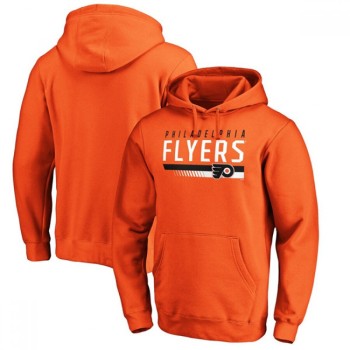 Men's Philadelphia Flyers Orange Staggered Stripe Pullover Hoodie Men's Philadelphia Flyers Orange Staggered Stripe Pullover Hoodie