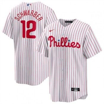 Men's Philadelphia Phillies #12 Kyle Schwarber White Cool Base Stitched Jersey Men's Philadelphia Phillies #12 Kyle Schwarber White Cool Base Stitched Jersey
