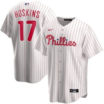 Men's Philadelphia Phillies #17 Rhys Hoskins White Cool Base Stitched Jersey Men's Philadelphia Phillies #17 Rhys Hoskins White Cool Base Stitched Jersey