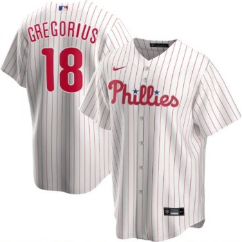 Men's Philadelphia Phillies #18 Didi Gregorius White Cool Base Stitched Jersey Men's Philadelphia Phillies #18 Didi Gregorius White Cool Base Stitched Jersey