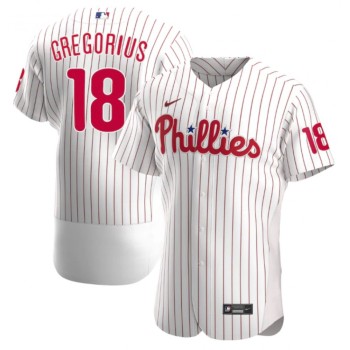 Men's Philadelphia Phillies #18 Didi Gregorius White Flex Base Stitched Baseball Jersey Men's Philadelphia Phillies #18 Didi Gregorius White Flex Base Stitched Baseball Jersey