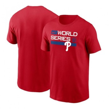 Men's Philadelphia Phillies 2022 Red World Series T-Shirt Men's Philadelphia Phillies 2022 Red World Series T-Shirt