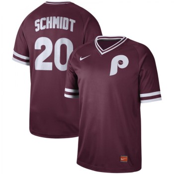 Men's Philadelphia Phillies #20 Mike Schmidt Maroon Cooperstown Collection Legend Stitched MLB Jersey Men's Philadelphia Phillies #20 Mike Schmidt Maroon Cooperstown Collection Legend Stitched MLB Jersey