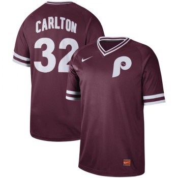 Men's Philadelphia Phillies #32 Steve Carlton Maroon Cooperstown Collection Legend Stitched MLB Jersey Men's Philadelphia Phillies #32 Steve Carlton Maroon Cooperstown Collection Legend Stitched MLB Jersey