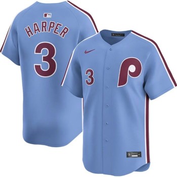 Men's Philadelphia Phillies #3 Bryce Harper Blue Cool Base Stitched Jersey Men's Philadelphia Phillies #3 Bryce Harper Blue Cool Base Stitched Jersey