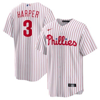 Men's Philadelphia Phillies #3 Bryce Harper White Cool Base Stitched MLB Jersey Men's Philadelphia Phillies #3 Bryce Harper White Cool Base Stitched MLB Jersey