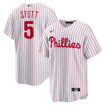 Men's Philadelphia Phillies #5 Bryson Stott White Cool Base Stitched Baseball Jersey Men's Philadelphia Phillies #5 Bryson Stott White Cool Base Stitched Baseball Jersey
