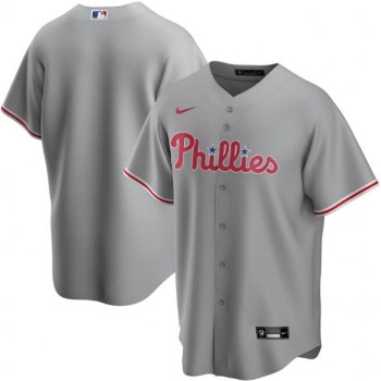 Men's Philadelphia Phillies Blank Grey Cool Base Stitched Jersey Men's Philadelphia Phillies Blank Grey Cool Base Stitched Jersey