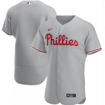Men's Philadelphia Phillies Blank Grey Flex Base Stitched Jersey Men's Philadelphia Phillies Blank Grey Flex Base Stitched Jersey