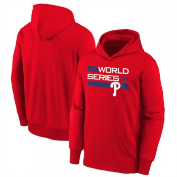 Men's Philadelphia Phillies Red 2022 World Series Performance Pullover Hoodie Men's Philadelphia Phillies Red 2022 World Series Performance Pullover Hoodie