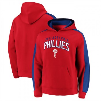 Men's Philadelphia Phillies Red Game Time Arch Pullover Hoodie Pullover Hoodie Men's Philadelphia Phillies Red Game Time Arch Pullover Hoodie Pullover Hoodie