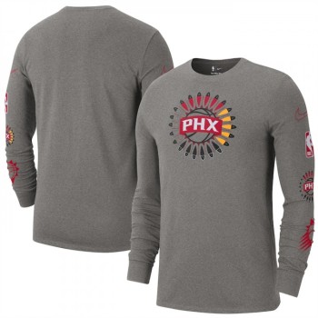 Men's Phoenix Suns Heather Charcoal 2022/23 City Edition Essential Expressive Long Sleeve T-Shirt Men's Phoenix Suns Heather Charcoal 2022/23 City Edition Essential Expressive Long Sleeve T-Shirt