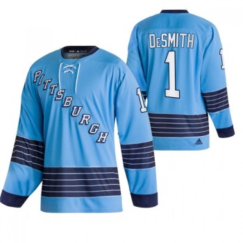 Men's Pittsburgh Penguins #1 Casey DeSmith 2022 Blue Classics Stitched Jersey Men's Pittsburgh Penguins #1 Casey DeSmith 2022 Blue Classics Stitched Jersey