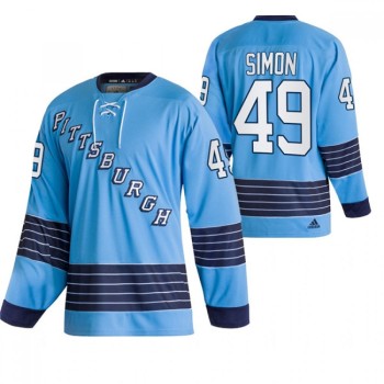 Men's Pittsburgh Penguins #49 Dominik Simon 2022 Blue Classics Stitched Jersey Men's Pittsburgh Penguins #49 Dominik Simon 2022 Blue Classics Stitched Jersey