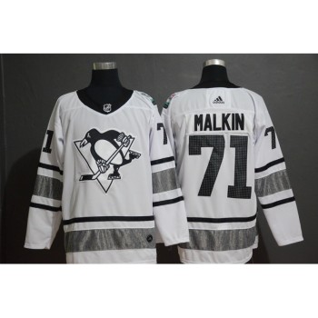 Men's Pittsburgh Penguins #71 Evgeni Malkin White 2019 NHL All-Star Game Jersey