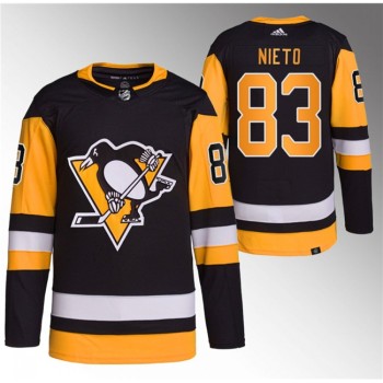 Men's Pittsburgh Penguins #83 Matt Nieto Black Stitched Jersey Men's Pittsburgh Penguins #83 Matt Nieto Black Stitched Jersey