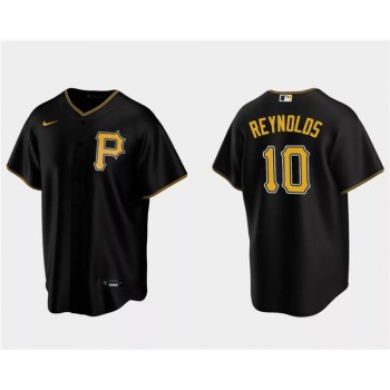 Men's Pittsburgh Pirates #10 Bryan Reynolds Black Cool Base Stitched Baseball Jersey Men's Pittsburgh Pirates #10 Bryan Reynolds Black Cool Base Stitched Baseball Jersey