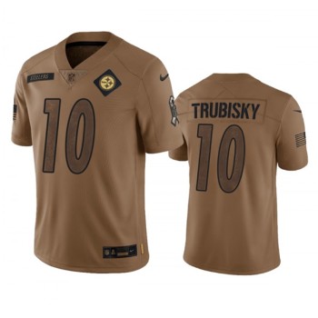 Men's Pittsburgh Steelers #10 Mitch Trubisky 2023 Brown Salute To Service Limited Jersey Men's Pittsburgh Steelers #10 Mitch Trubisky 2023 Brown Salute To Service Limited Jersey