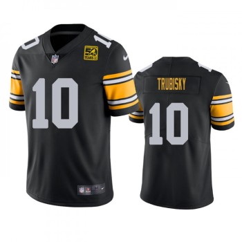 Men's Pittsburgh Steelers #10 Mitch Trubisky Black 2023 50th Anniversary Vapor Untouchable Limited Jersey Men's Pittsburgh Steelers #10 Mitch Trubisky Black 2023 50th Anniversary Vapor Untouchable Limited Jersey