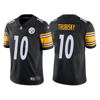 Men's Pittsburgh Steelers #10 Mitchell Trubisky Black Vapor Untouchable Limited Stitched Jersey Men's Pittsburgh Steelers #10 Mitchell Trubisky Black Vapor Untouchable Limited Stitched Jersey