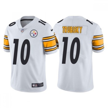 Men's Pittsburgh Steelers #10 Mitchell Trubisky White Vapor Untouchable Limited Stitched Jersey Men's Pittsburgh Steelers #10 Mitchell Trubisky White Vapor Untouchable Limited Stitched Jersey