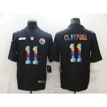 Men's Pittsburgh Steelers #11 Chase Claypool 2020 Black Crucial Catch Limited Stitched Jersey Men's Pittsburgh Steelers #11 Chase Claypool 2020 Black Crucial Catch Limited Stitched Jersey