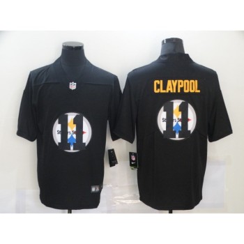 Men's Pittsburgh Steelers #11 Chase Claypool Black Shadow Logo Limited Stitched Jersey Men's Pittsburgh Steelers #11 Chase Claypool Black Shadow Logo Limited Stitched Jersey
