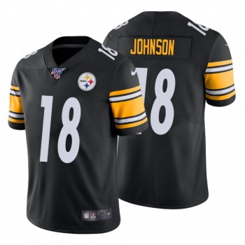 Men's Pittsburgh Steelers #18 Diontae Johnson 2019 100th Season Black Vapor Untouchable Limited Stitched NFL Jersey Men's Pittsburgh Steelers #18 Diontae Johnson 2019 100th Season Black Vapor Untouchable Limited Stitched NFL Jersey