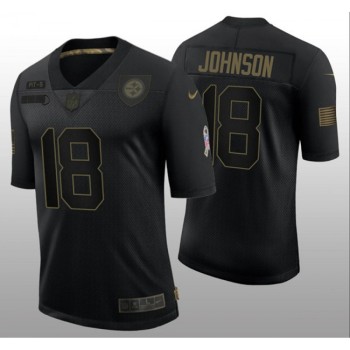 Men's Pittsburgh Steelers #18 Diontae Johnson Black Vapor Untouchable Limited Stitched Jersey Men's Pittsburgh Steelers #18 Diontae Johnson Black Vapor Untouchable Limited Stitched Jersey