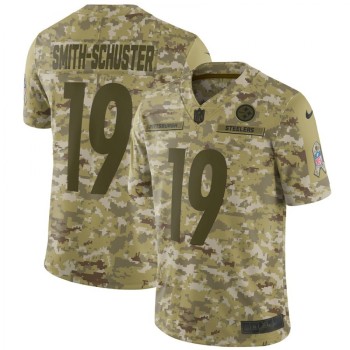 Men's Pittsburgh Steelers #19 JuJu Smith-Schuster 2018 Camo Salute to Service Limited Stitched NFL Jersey Men's Pittsburgh Steelers #19 JuJu Smith-Schuster 2018 Camo Salute to Service Limited Stitched NFL Jersey