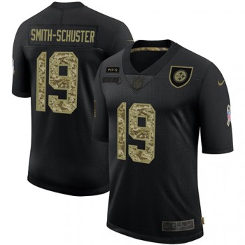 Men's Pittsburgh Steelers #19 JuJu Smith-Schuster 2020 Black Camo Salute To Service Limited Stitched Jersey Men's Pittsburgh Steelers #19 JuJu Smith-Schuster 2020 Black Camo Salute To Service Limited Stitched Jersey
