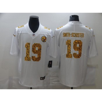 Men's Pittsburgh Steelers #19 JuJu Smith-Schuster 2020 White Leopard Print Fashion Limited Stitched Jersey Men's Pittsburgh Steelers #19 JuJu Smith-Schuster 2020 White Leopard Print Fashion Limited Stitched Jersey