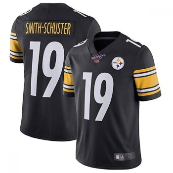 Men's Pittsburgh Steelers #19 JuJu Smith-Schuster Black 2019 100th Season Vapor Untouchable Limited Stitched NFL Jersey Men's Pittsburgh Steelers #19 JuJu Smith-Schuster Black 2019 100th Season Vapor Untouchable Limited Stitched NFL Jersey