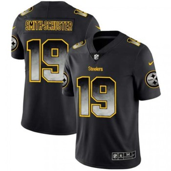 Men's Pittsburgh Steelers #19 JuJu Smith-Schuster Black 2019 Smoke Fashion Limited Stitched NFL Jersey Men's Pittsburgh Steelers #19 JuJu Smith-Schuster Black 2019 Smoke Fashion Limited Stitched NFL Jersey