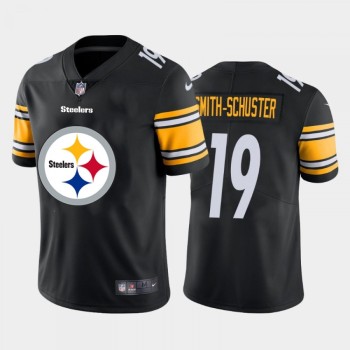 Men's Pittsburgh Steelers #19 JuJu Smith-Schuster Black 2020 Team Big Logo Limited Stitched Jersey Men's Pittsburgh Steelers #19 JuJu Smith-Schuster Black 2020 Team Big Logo Limited Stitched Jersey