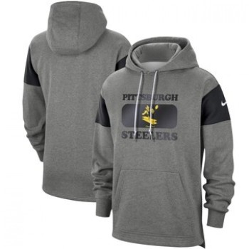 Men's Pittsburgh Steelers 2019 Grey Fan Gear Historic Pullover Hoodie Men's Pittsburgh Steelers 2019 Grey Fan Gear Historic Pullover Hoodie