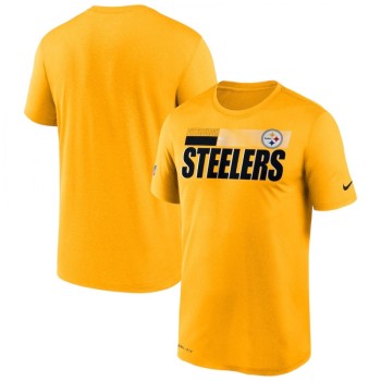 Men's Pittsburgh Steelers 2020 Gold Sideline Impact Legend Performance T-Shirt Men's Pittsburgh Steelers 2020 Gold Sideline Impact Legend Performance T-Shirt