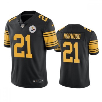 Men's Pittsburgh Steelers #21 Tre Norwood Black Color Rush Limited Stitched Jersey Men's Pittsburgh Steelers #21 Tre Norwood Black Color Rush Limited Stitched Jersey