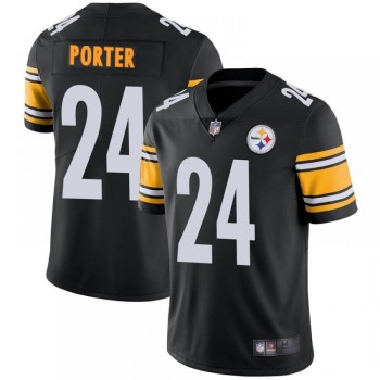 Men's Pittsburgh Steelers #24 Joey Porter Jr. Black 2023 Draft Vapor Untouchable Limited Stitched Jersey Men's Pittsburgh Steelers #24 Joey Porter Jr. Black 2023 Draft Vapor Untouchable Limited Stitched Jersey