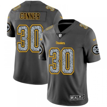 Men's Pittsburgh Steelers #30 James Conner 2019 Gray Fashion Static Limited Stitched NFL Jersey Men's Pittsburgh Steelers #30 James Conner 2019 Gray Fashion Static Limited Stitched NFL Jersey