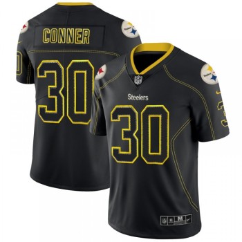 Men's Pittsburgh Steelers #30 James Conner Black 2018 Lights Out Color Rush Limited NFL Jersey Men's Pittsburgh Steelers #30 James Conner Black 2018 Lights Out Color Rush Limited NFL Jersey
