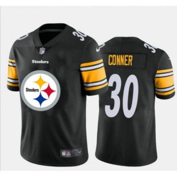 Men's Pittsburgh Steelers #30 James Conner Black 2020 Team Big Logo Limited Stitched Jersey Men's Pittsburgh Steelers #30 James Conner Black 2020 Team Big Logo Limited Stitched Jersey