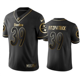 Men's Pittsburgh Steelers #39 Minkah Fitzpatrick Black 2019 Golden Edition Limited Stitched NFL Jersey Men's Pittsburgh Steelers #39 Minkah Fitzpatrick Black 2019 Golden Edition Limited Stitched NFL Jersey