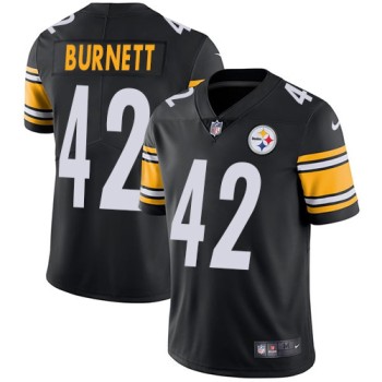 Men's Pittsburgh Steelers #42 Morgan Burnett Black Vapor Untouchable Limited Stitched NFL Jersey Men's Pittsburgh Steelers #42 Morgan Burnett Black Vapor Untouchable Limited Stitched NFL Jersey