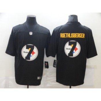 Men's Pittsburgh Steelers #7 Ben Roethlisberger Black Shadow Logo Limited Stitched Jersey Men's Pittsburgh Steelers #7 Ben Roethlisberger Black Shadow Logo Limited Stitched Jersey