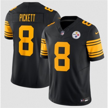 Men's Pittsburgh Steelers #8 Kenny Pickett Black 2023 F.U.S.E. Color Rush Limited Jersey Men's Pittsburgh Steelers #8 Kenny Pickett Black 2023 F.U.S.E. Color Rush Limited Jersey
